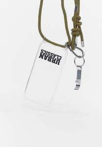 Collana unisex versatile URBAN CLASSICS, con dettaglio a catena, colore verde oliva.