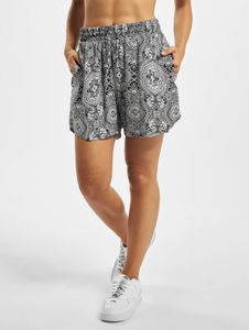 Comodi shorts da donna Urban Classics con coulisse e tasche, 115 g/m², nero/bianco