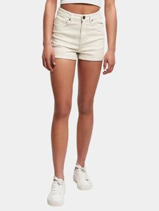 Casual Urban Classics women's stretch jeans with zip pockets, cotton, ecru-white