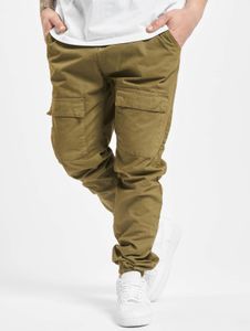 lässige URBAN CLASSICS Herren Hose Kordelzug Reißverschluss 320 g/m² mit Baumwolle Khaki