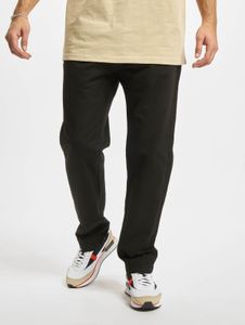 Jeans da uomo URBAN CLASSICS eleganti, vestibilità dritta, chiusura con zip, 200 g/m², cotone, nero