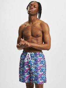 Pantaloni da uomo casual Urban Classics con coulisse e tasche, 100 g/m², blu/multicolore