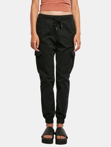 lässige URBAN CLASSICS Damen Jeans Stretch Taschen 260 g/m² mit Baumwolle Schwarz