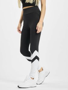 Casual Urban Classics women's trousers, stretch, drawstring, Velcro closure, black/white