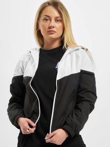 Modern Urban Classics women's jacket with large hood and pockets, 68 g/m², white/black