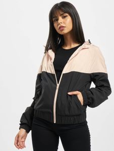 Giacca da donna Casual Urban Classics, con ampio cappuccio e tasche, 68 g/m², nero/beige