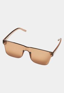 Gafas de sol unisex Urban Classics de moda, de montura recta, color marrón.