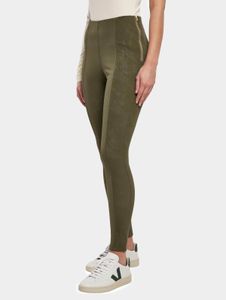 stylische Urban Classics Damen Jeans Stretch Reißverschluss 270 g/m² Khaki
