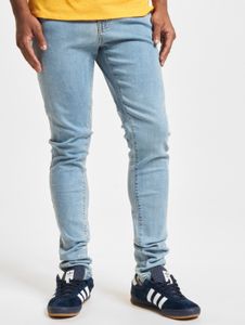 Jeans da uomo URBAN CLASSICS moderni, vestibilità slim, elasticizzati, con tasche, in cotone, blu