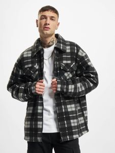 stylische URBAN CLASSICS Herren Jacke Reißverschluss Taschen 180 g/m² Schwarz/Weiß