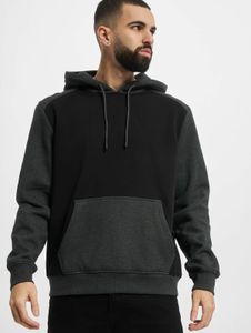 Sudadera cómoda con capucha para hombre de Urban Classics, con cordón ajustable, 300 g/m² de algodón, gris/negro.