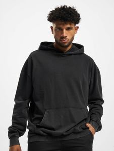Sudadera con capucha cómoda para hombre de URBAN CLASSICS con bolsillos, 240 g/m² de algodón, color negro.