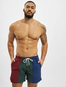 sportliches Urban Classics Herren T-Shirt Kordelzug Taschen 120 g/m² Blau/WRot/Grün