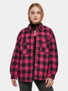 Chaqueta casual Urban Classics para mujer con bolsillos, algodón de 125 g/m², rosa/negro