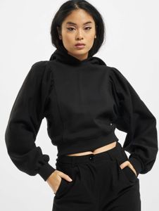 Sweat à capuche confortable Urban Classics pour femme, avec cordon de serrage, 300 g/m² coton, noir