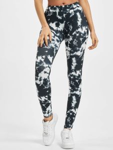 Pantalon stretch femme Casual Urban Classics, 200 g/m², noir/blanc