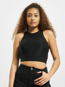 Camiseta moderna Urban Classics para mujer, elástica, de corte ajustado, 260 g/m², color negro.