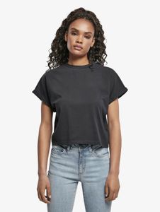 Camiseta deportiva Urban Classics para mujer, 200 g/m², de algodón negro.