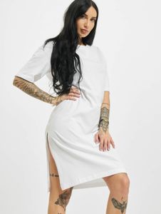 Fashionable Urban Classics women's oversized dress, 180 g/m², cotton, white