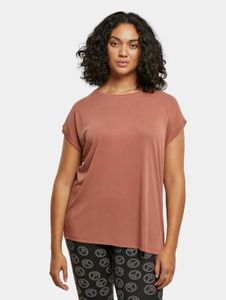 Camiseta casual urbana clásica para mujer, 200 g/m², color naranja terracota.