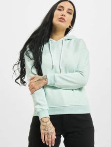 Sudadera con capucha Soft Urban Classics para mujer, con capucha grande y cordón ajustable, 300 g/m² de algodón, verde pastel.