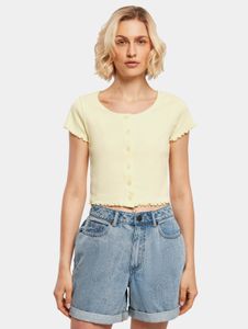 Modern Urban Classics women's stretch T-shirt, 180 g/m², cotton, pastel yellow