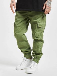 Jean homme Modern URBAN CLASSICS, fermeture à cordon et Velcro, 320 g/m², coton, vert