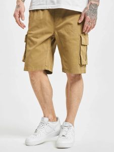 sommerliche URBAN CLASSICS Herren Shorts Stretch Kordelzug Taschen mit Baumwolle Beige