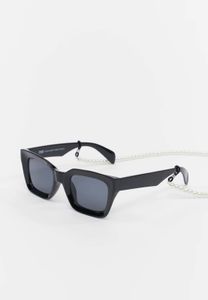 Lunettes de soleil homme Stylish Urban Classics avec détail chaîne, noires