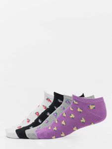 Zapatillas unisex Modern Urban Classics con puños elásticos acanalados y algodón, negro/blanco/gris/morado.