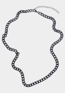 Collier unisexe décontracté URBAN CLASSICS, détail chaîne, noir