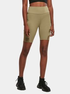 Pantalones cómodos de mujer Urban Classics, elásticos, de corte ajustado, 210 g/m², color beige.
