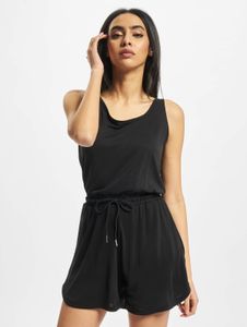 Vestido femenino Urban Classics con bolsillos, 200 g/m², negro.