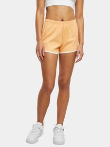 Pantalones cortos cómodos de Urban Classics para mujer, 240 g/m², algodón, naranja.