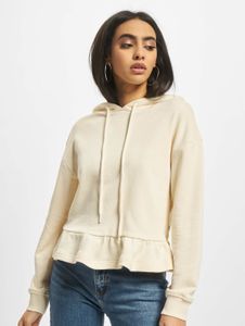 Modern URBAN CLASSICS women's hoodie with drawstring, rib knit, 305 g/m² cotton, ecru-white