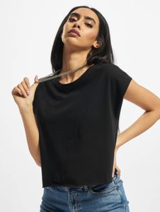Camiseta deportiva Urban Classics para mujer, 180 g/m², de algodón negro.