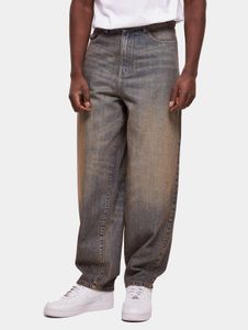 Pantalones vaqueros casuales para hombre URBAN CLASSICS con bolsillos con cremallera, algodón de 150 g/m², azul/beige.