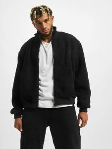 Chaqueta casual Urban Classics para hombre con cremalleras y bolsillos, 700 g/m², negra.