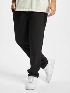 Jeans de hombre de estilo clásico urbano con cintura elástica y bolsillos ajustables, color negro.