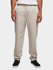 Jeans de hombre de estilo clásico urbano con cintura elástica y bolsillos ajustables, color gris.