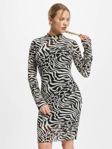 Vestido ligero de mujer Urban Classics, malla elástica, 117 g/m², blanco/negro