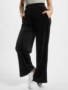 Pantalones cómodos de mujer Urban Classics, corte recto, elásticos, con bolsillos, color negro.