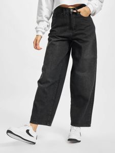 Vaqueros casuales de mujer URBAN CLASSICS con bolsillos con cremallera, algodón de 370 g/m², color negro.