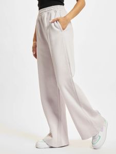 Versatile Urban Classics women's trousers, straight fit, drawstring, pockets, cotton, light violet