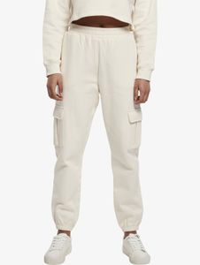 Modern Urban Classics women's trousers with drawstring and pockets, 300 g/m² cotton, ecru-white