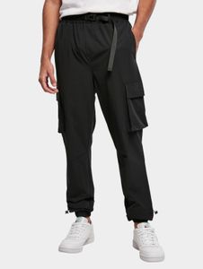 Pantalones vaqueros cómodos para hombre de Urban Classics, elásticos, con cordón ajustable y cremallera, color negro.