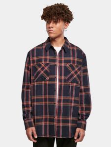 Polo homme URBAN CLASSICS confortable, à poches, coupe oversize, 275 g/m² coton, bleu marine/orange
