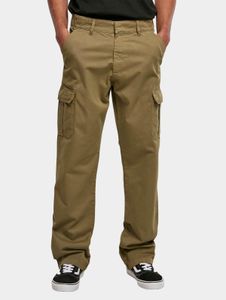 Pantalones vaqueros Urban Classics cómodos para hombre, corte recto, bolsillos, 320 g/m², algodón, verde oliva.
