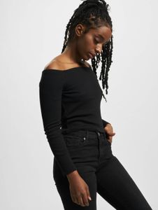 lässiges Urban Classics Damen Sweatshirt Stretch 180 g/m² mit Baumwolle Schwarz