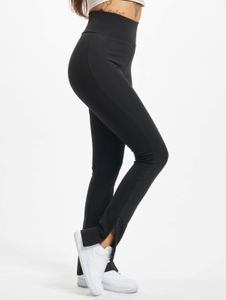 Pantaloni casual da donna URBAN CLASSICS elasticizzati, 270 g/m² in cotone, neri